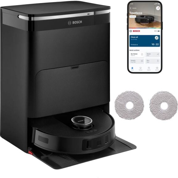 Bosch Spotless Max robotdammsugare med moppfunktion och servicestation