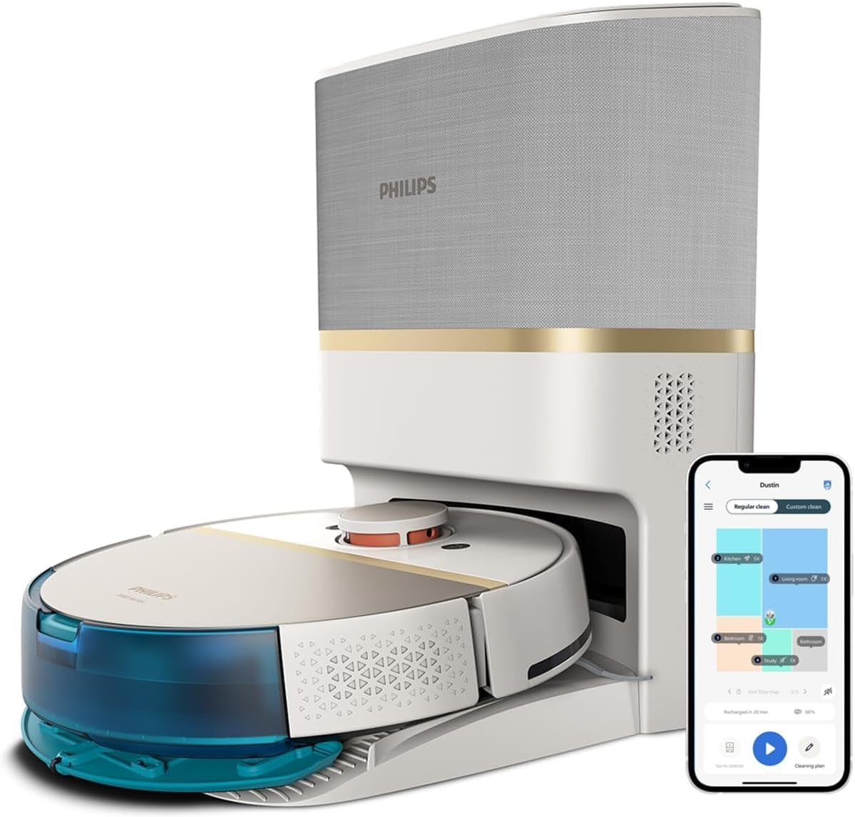 Philips HomeRun 7000 robotdammsugare med moppfunktion och station