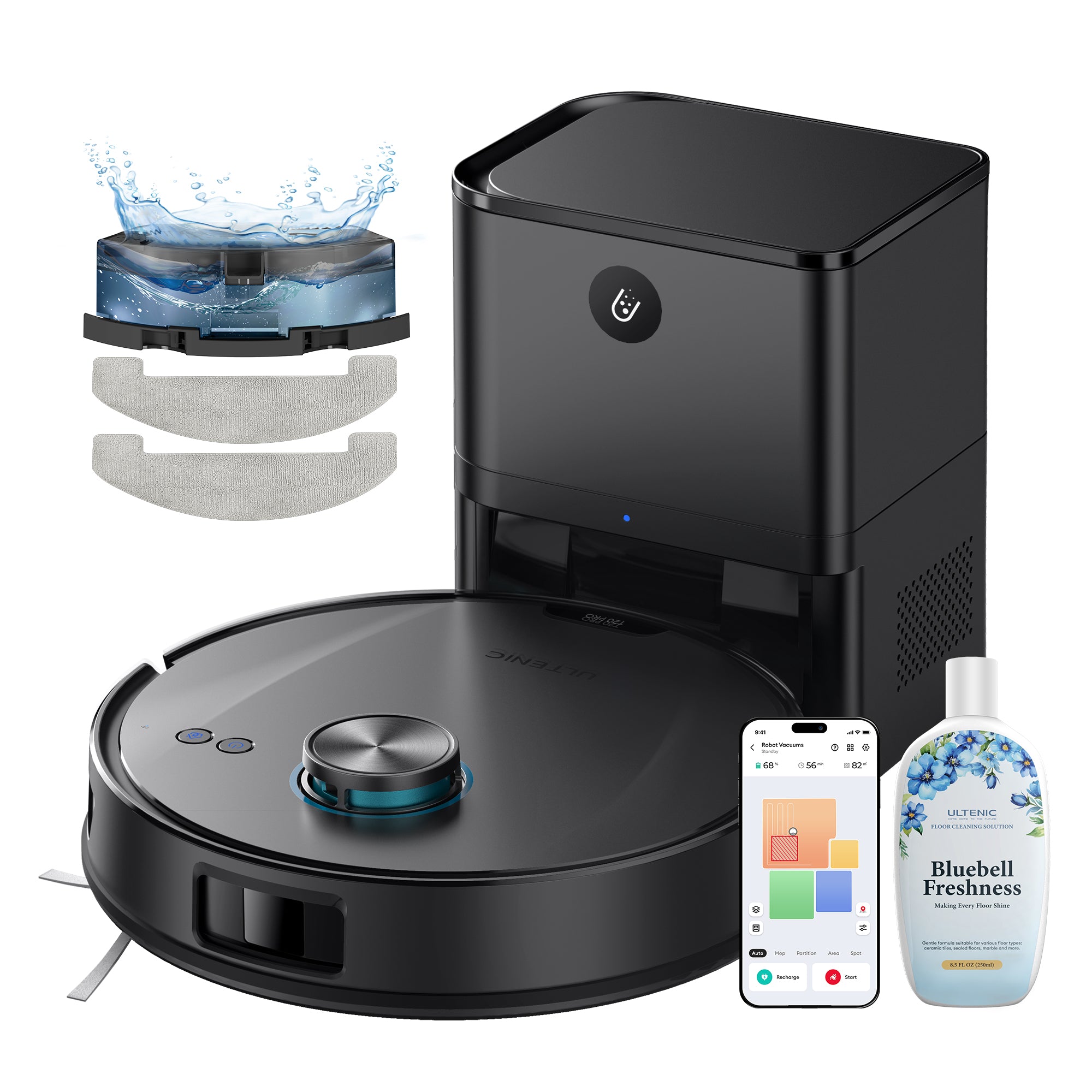 Ultenic T20 Pro robotdammsugare med moppfunktion och station